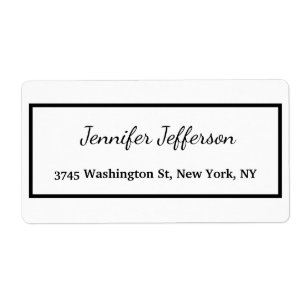 Elegant Modern Handwriting Plain Professional Label