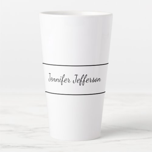 Elegant Modern Handwriting Plain Professional Latte Mug