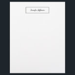 Elegant Modern Handwriting Plain Professional Letterhead<br><div class="desc">This template can be customized to meet all professional occupations.</div>