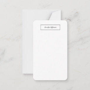 Elegant Modern Handwriting Plain Professional Note Card