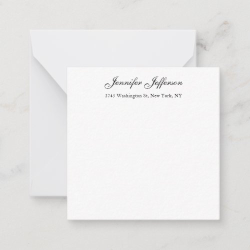 Elegant Modern Handwriting Plain Professional Note Card