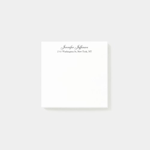 Elegant Modern Handwriting Plain Professional Post-it Notes