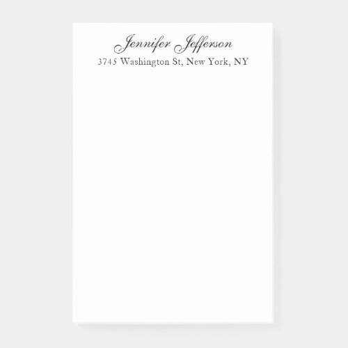Elegant Modern Handwriting Plain Professional Post-it Notes