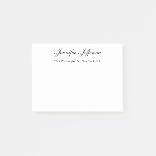 Elegant Modern Handwriting Plain Professional Post-it Notes
