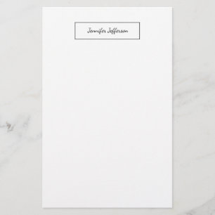 Elegant Modern Handwriting Plain Professional Stationery