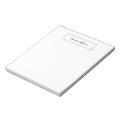 Elegant Modern Handwritten Plain Professional Notepad | Zazzle