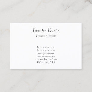 Elegant Modern Handwritten Script Minimalist Business Card