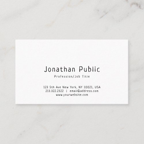 Elegant Modern Handwritten Simple Design Template Business Card