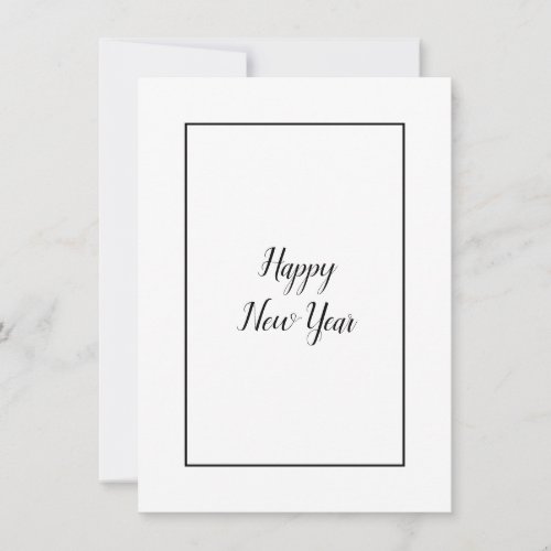 Elegant Modern Happy New Year Business Logo Holiday Card