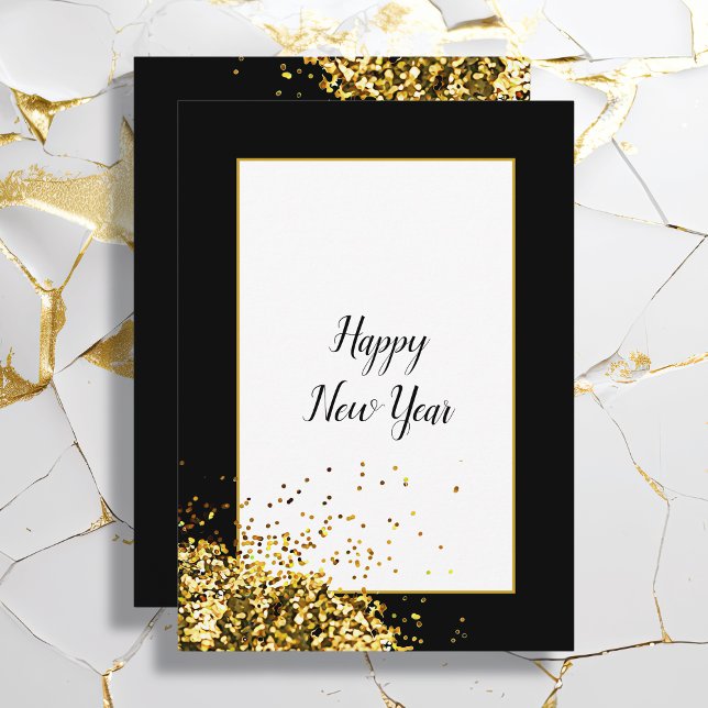 Elegant Modern Happy New Year   Holiday Card (Creator Uploaded)