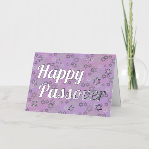 Elegant Modern Happy Passover Foil Holiday Card
