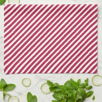 Elegant Modern Holiday Red and White Striped Art