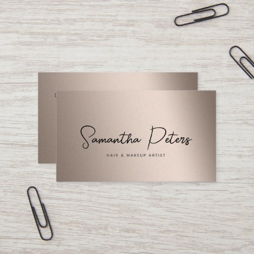 Elegant Modern Holographic Calligraphy Stylist Business Card