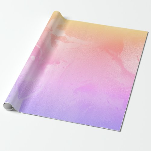 Elegant modern holographic marble wrapping paper