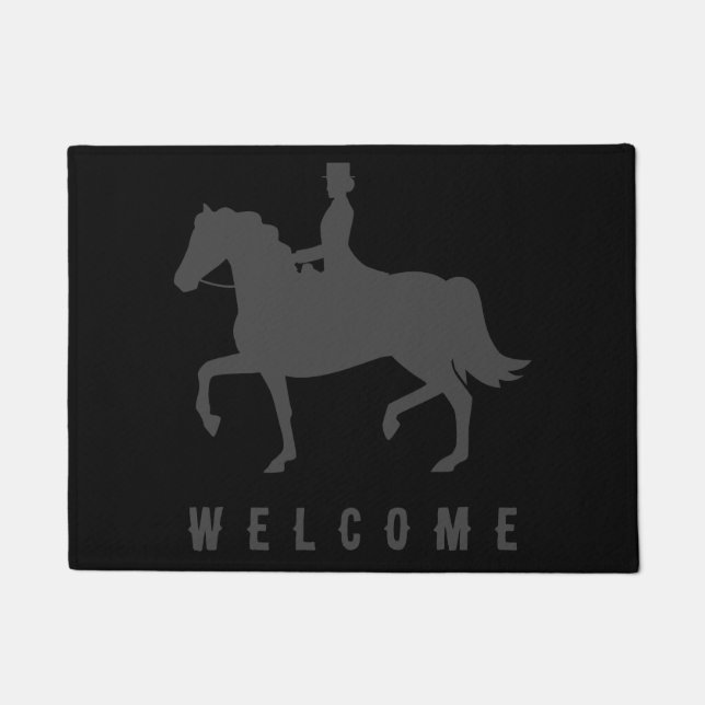 Elegant Modern  Horse Welcome Doormat (Front)