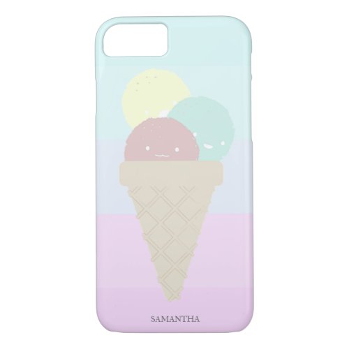 Elegant Modern Ice Cream Ombre_Personalized iPhone 87 Case