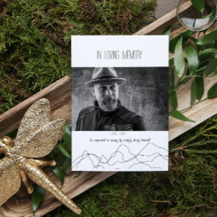 Elegant Modern In Loving Memory Prayer Cards