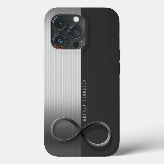 Elegant Modern Infinity | Silver Gray Case-Mate iPhone Case (Back)