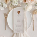 Elegant Modern Ivory Calligraphy Wedding Menu  Invitation<br><div class="desc">Designed to coordinate with for the «ETHEREAL» Wedding Invitation Collection. Other table numbers in the collection are sold separately. View the collection link on this page to see all of the matching items in this beautiful design or see the collection here: https://bit.ly/2W3Hg9Z</div>