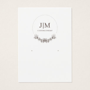 Elegant Modern Jewelry Earring Display Monogram