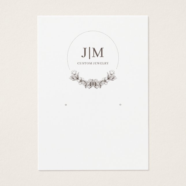 Elegant Modern Jewelry Earring Display Monogram (Front)