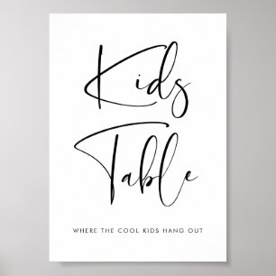 Elegant & Modern Kids table sign wedding