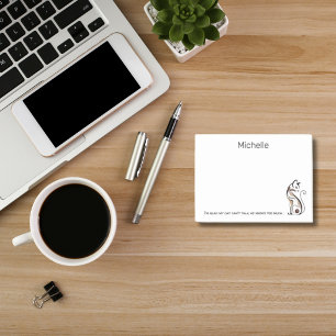 Elegant Modern Kitty,Cat Mom, Funny Personalized Post-it Notes