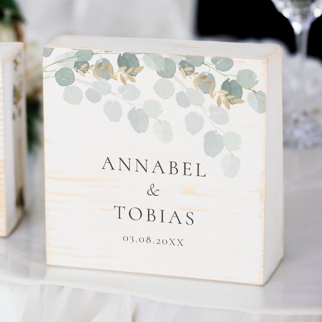 Elegant Modern Leafy Wood Box Sign (Creator Uploaded)