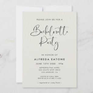 Elegant modern Light sage green Bachelorette Party Invitation