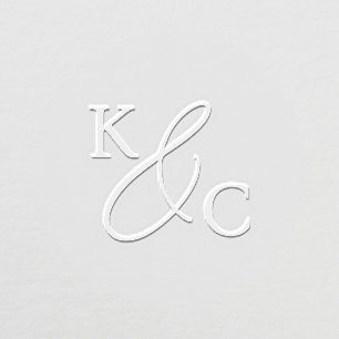 Elegant Modern Logo Monogram Wedding Envelope Embosser