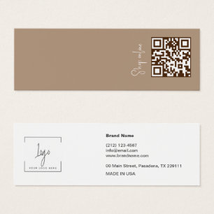 Elegant Modern Logo Qr Code Display Card