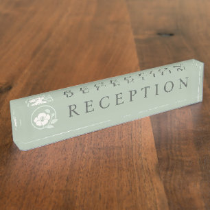 Elegant Modern Logo Spa Business Reception Desk Name Plate