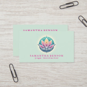 Elegant Modern Lotus Flower Business Card