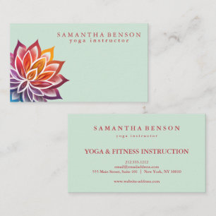 Elegant Modern Lotus Flower Business Card