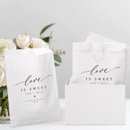 Elegant Modern Love is Sweet Wedding Desserts Sign Favor Bag