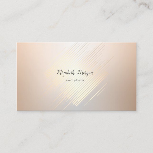 Elegant Modern  Luminous ,Lines Business Card (Front)
