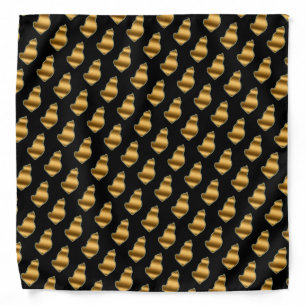 Elegant Modern Luxury Black Gold Cat Bandana