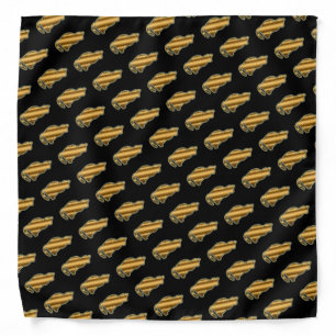 Elegant Modern Luxury Black Gold Cat Bandana