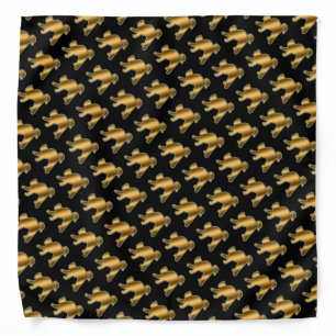 Elegant Modern Luxury Black Gold Cat Bandana