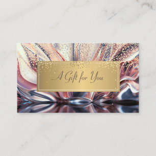 Elegant Modern Luxury Gold Confetti Abstract Discount Card
