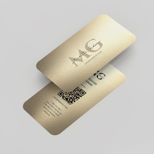 Elegant Modern Luxury Gold Monogram Professional Business Card