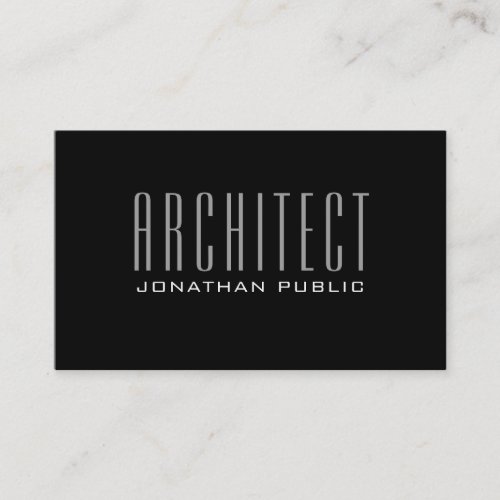 Elegant Modern Luxury Plain Architect Architecture Business Card