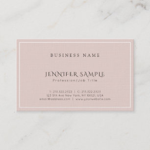 Elegant Modern Luxury Premium Linen Professional Business Card