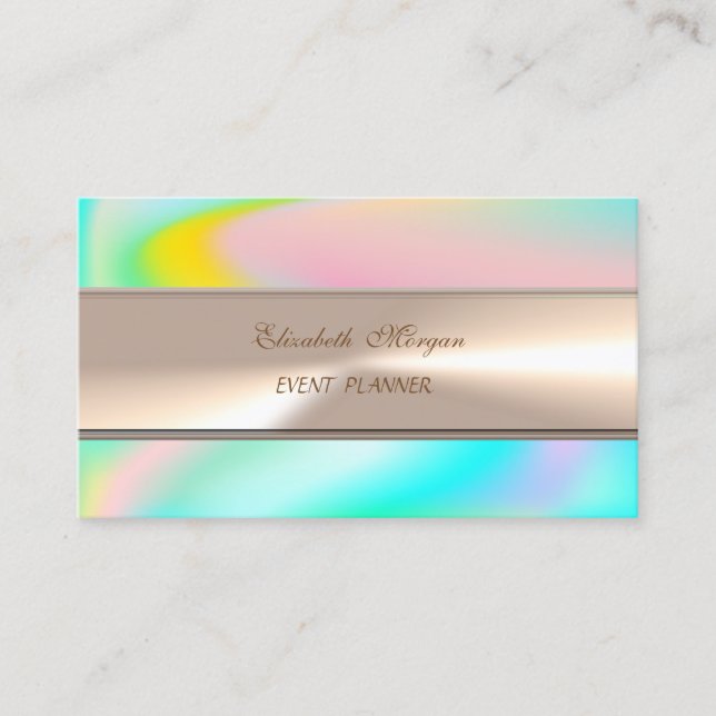 Elegant Modern Luxury Professional Colorful Business Card (Front)