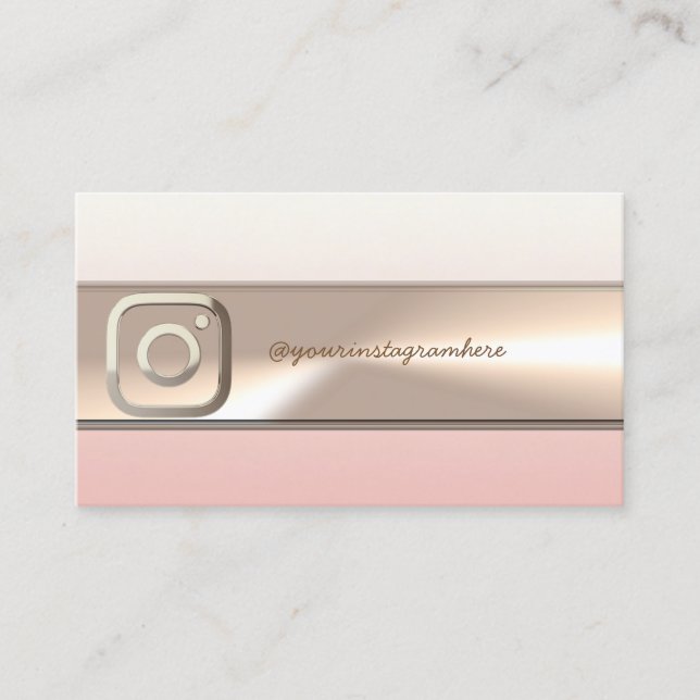 Elegant Modern Luxury Professional Instagram Business Card (Front)