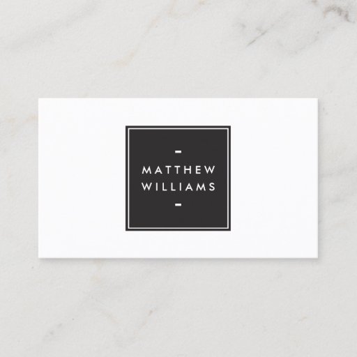 Customizable Elegant Modern Luxury Simple Black Box Name Logo Business Card Template
