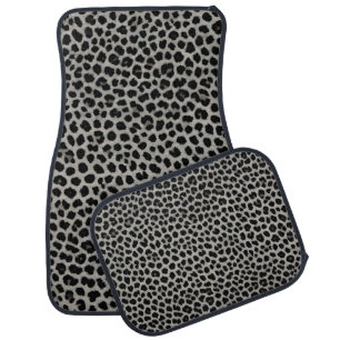 Elegant Modern Luxury White Leopard Collection Car Floor Mat