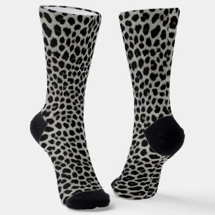 Elegant Modern Luxury White Leopard Collection Socks