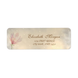 Elegant Modern Magnolia Address Label