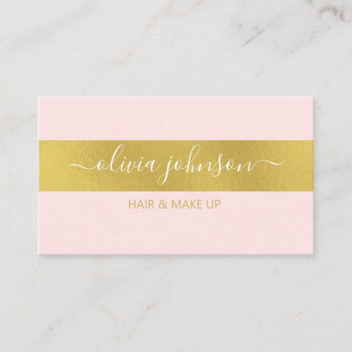 Elegant Modern Makeup Artist Hair Stylist Business Card